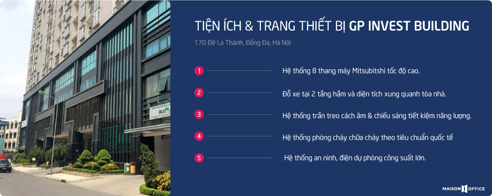 tiện ích trang thiết bị GP Invest Building